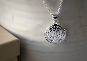Tree of Life Sterling Silver Pendant Necklace Tiger Lily London