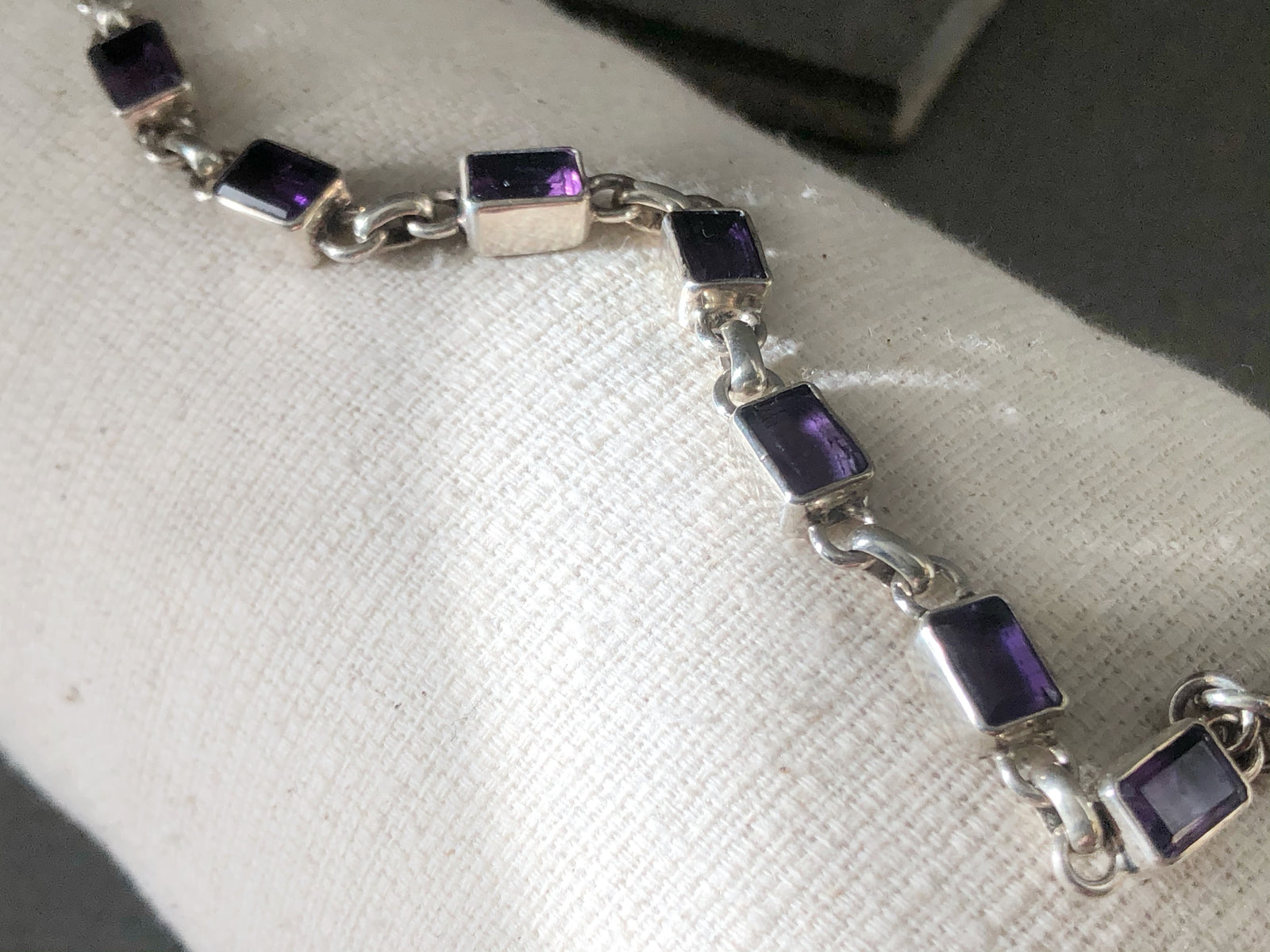 Amethyst Sterling Silver Bracelet