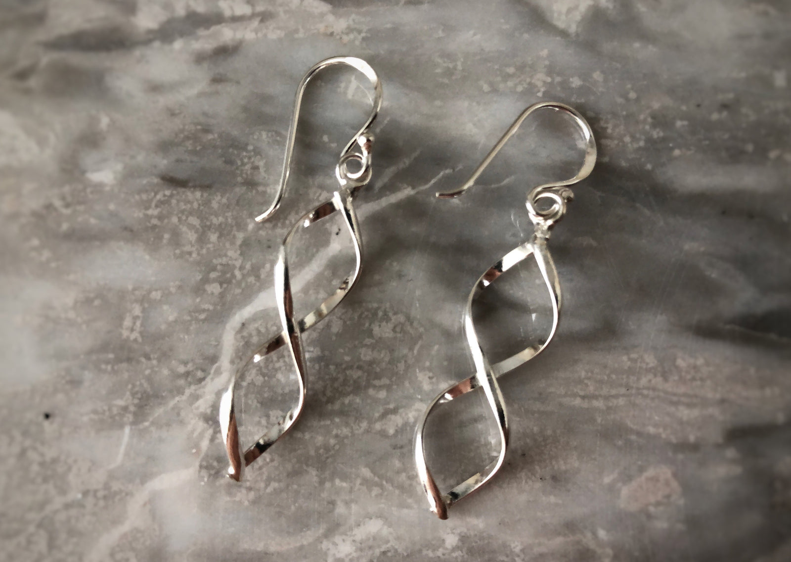Sterling Silver Elegant Twist Earrings Tiger Lily London