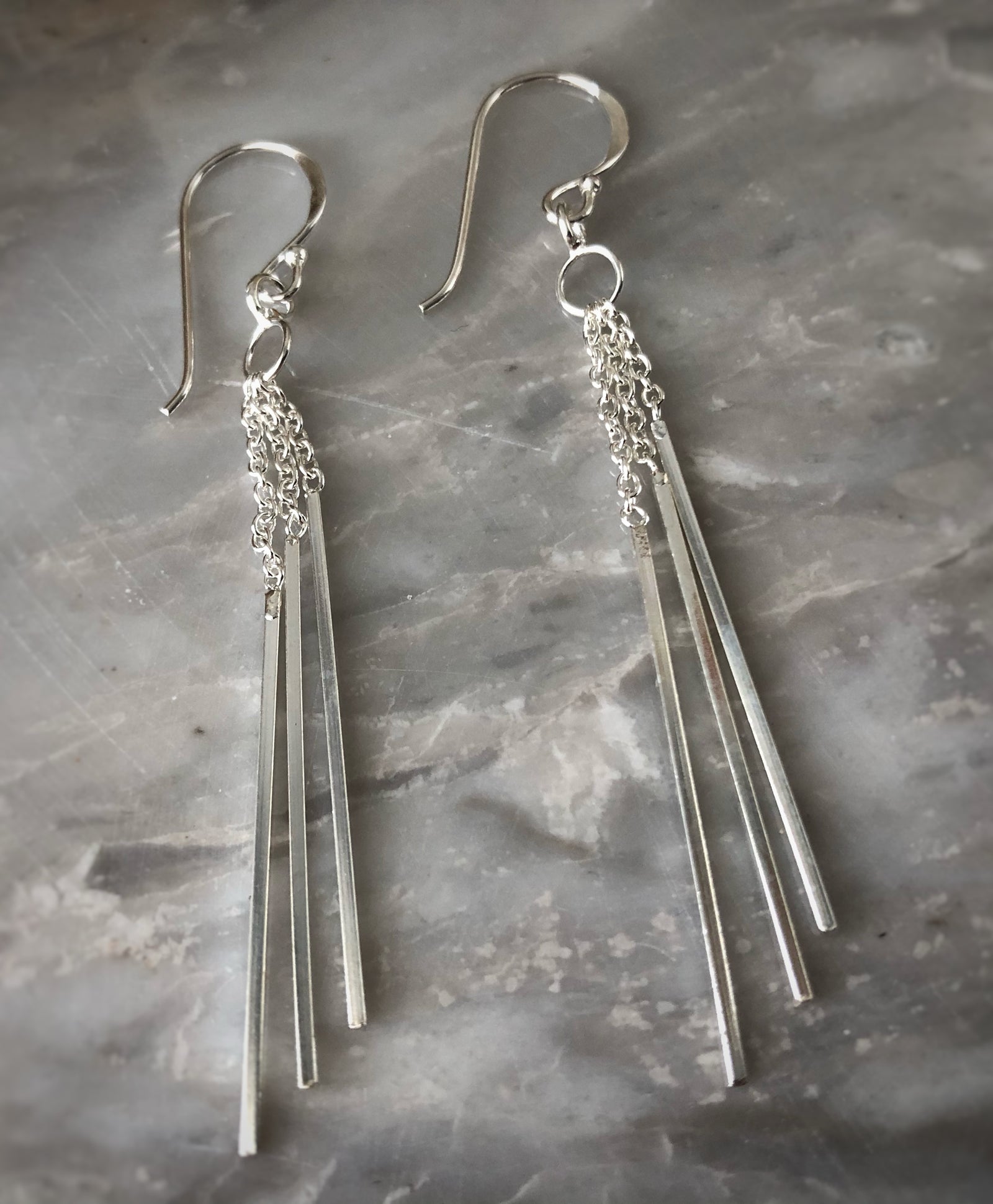 Sterling Silver Chandelier Earrings Tiger Lily London