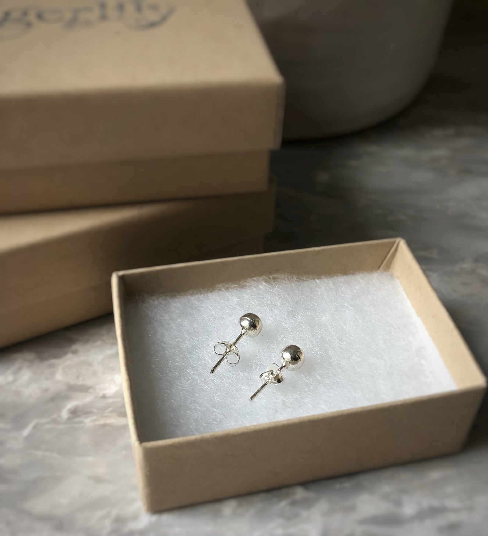 Sterling Silver 7mm Ball Stud Earrings Tiger Lily London