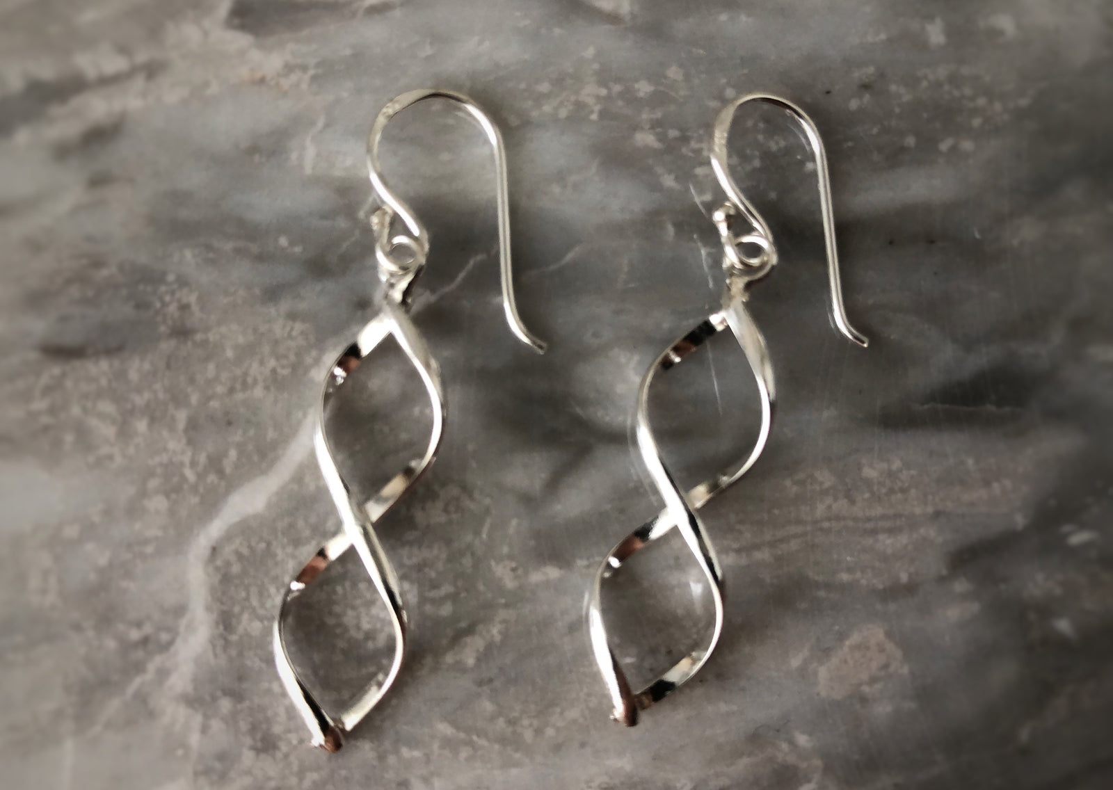 Sterling Silver Elegant Twist Earrings Tiger Lily London