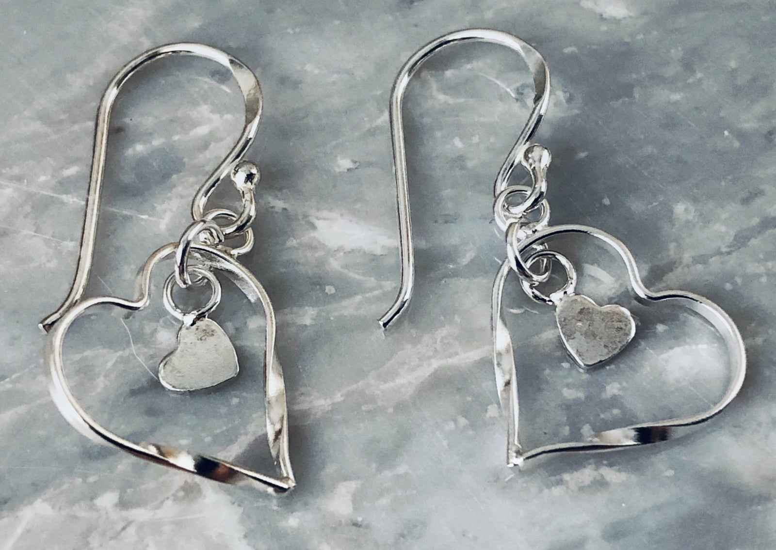 Sterling Silver Tiny Heart Earrings Tiger Lily London