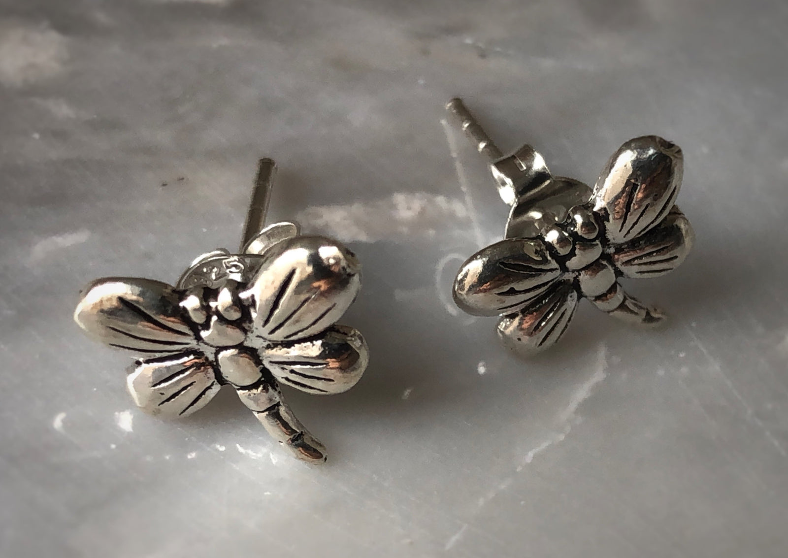 Sterling Silver Butterfly Stud Earrings Tiger Lily London