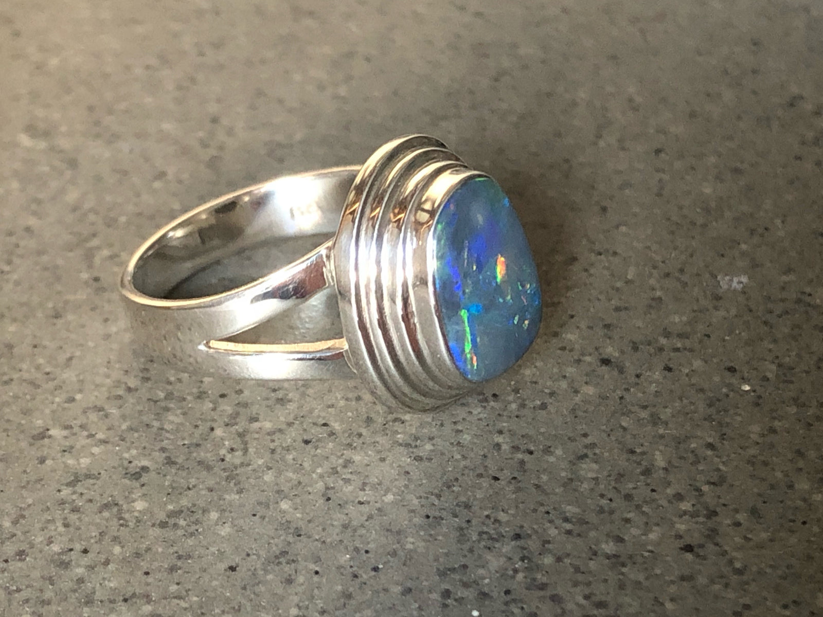 Opal Sterling Silver Ring