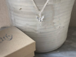 Sterling Silver Angel Pendant Necklace Tiger Lily London