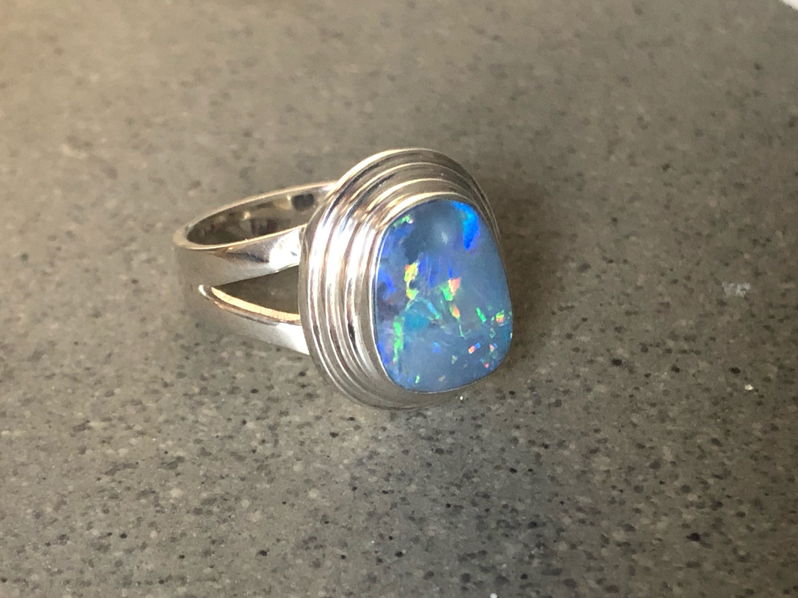 Opal Sterling Silver Ring