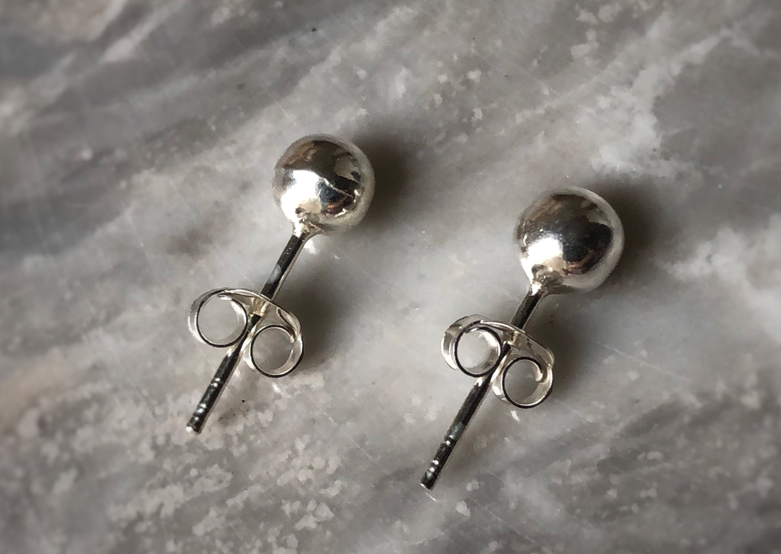 Sterling Silver 7mm Ball Stud Earrings Tiger Lily London