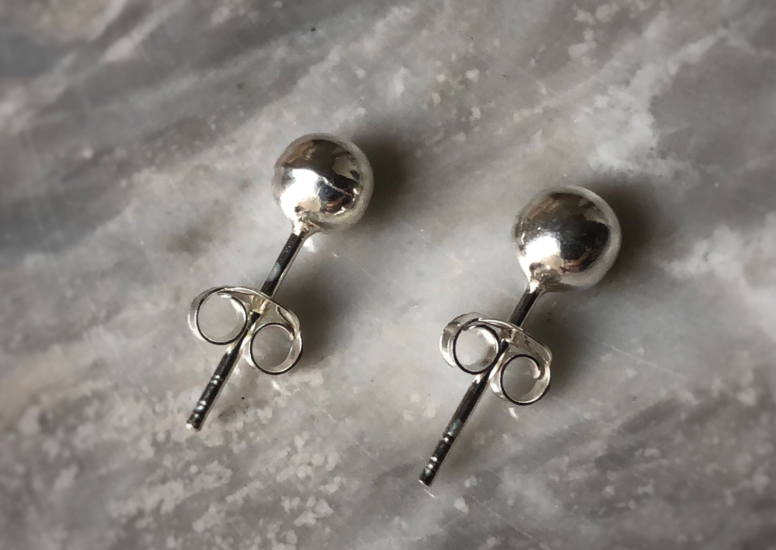 Sterling Silver 5mm Ball Stud Earrings Tiger Lily London