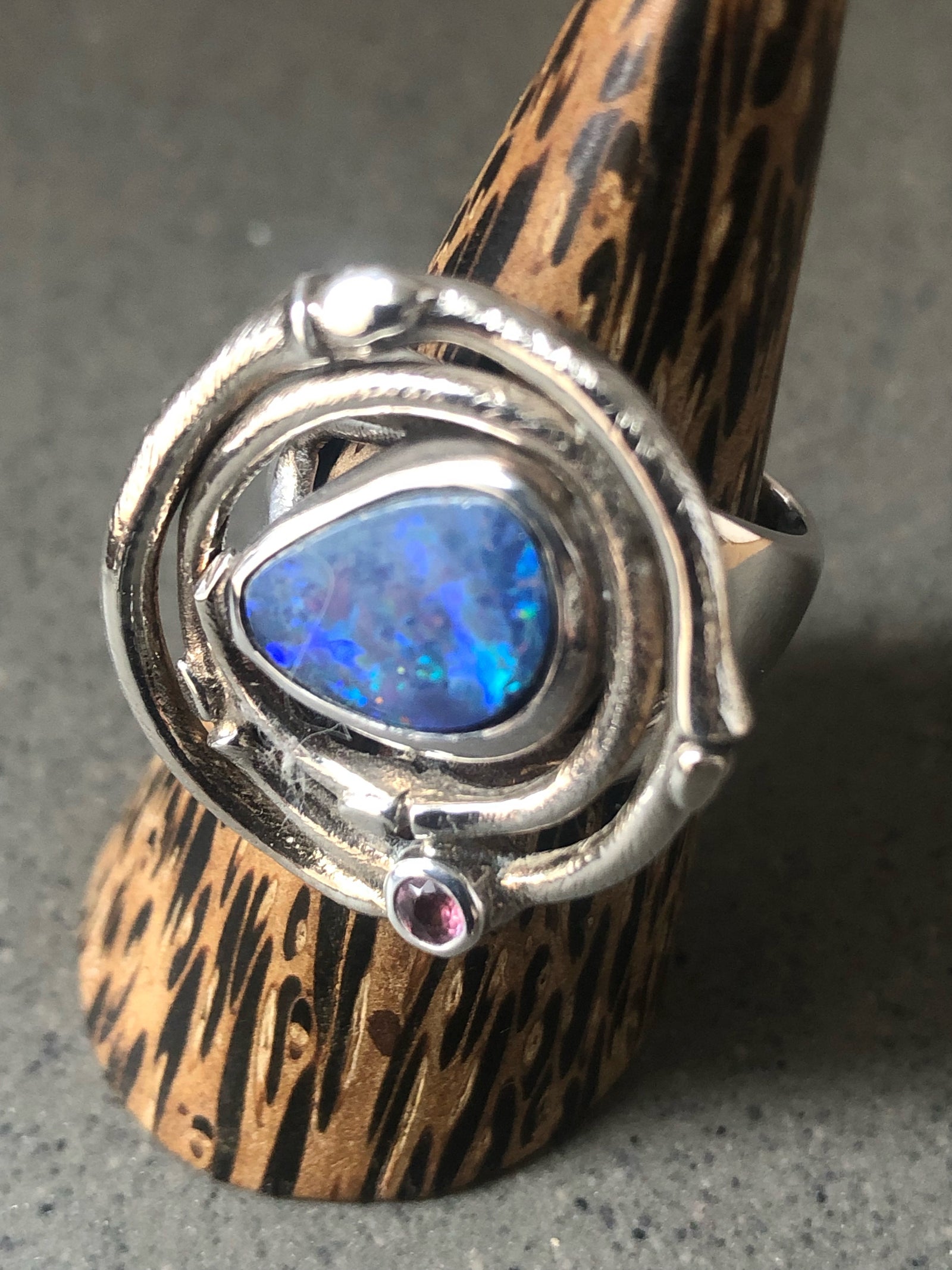 Opal Sterling Silver Ring