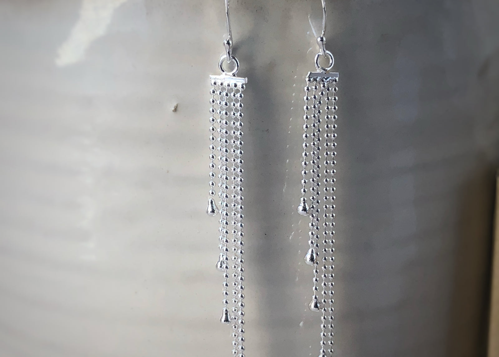 Sterling Silver Multi-Chain Earrings Tiger Lily London