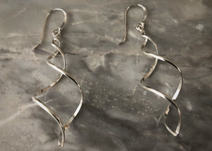 Sterling Silver Elegant Spiral Earrings Tiger Lily London
