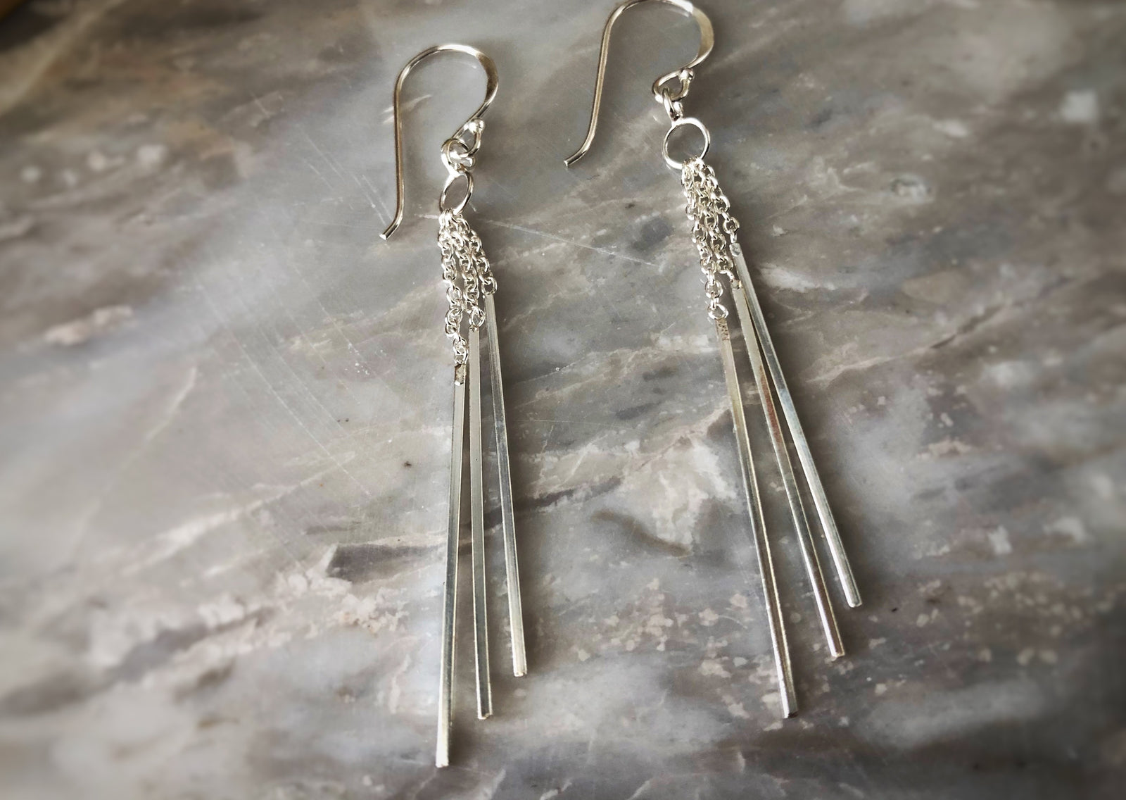 Sterling Silver Chandelier Earrings Tiger Lily London