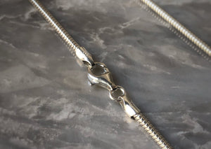 Sterling Silver Snake Thick Chain Tiger Lily London