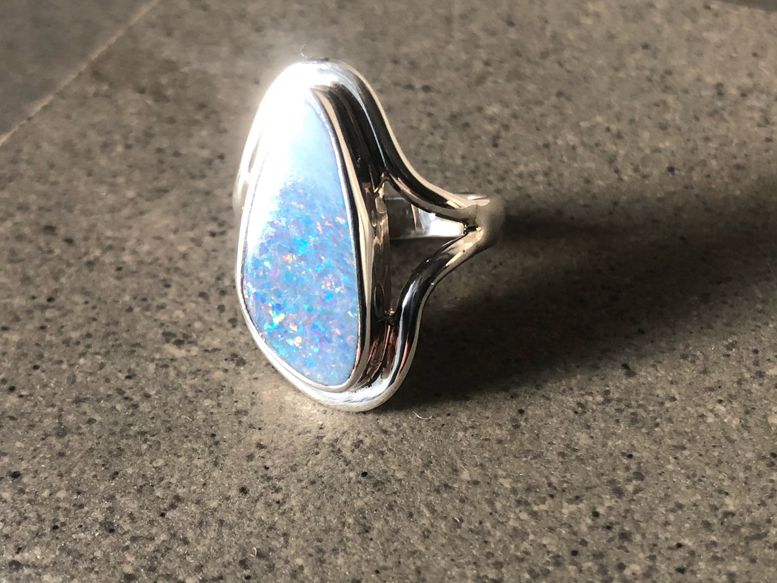 Opal Sterling Silver Ring