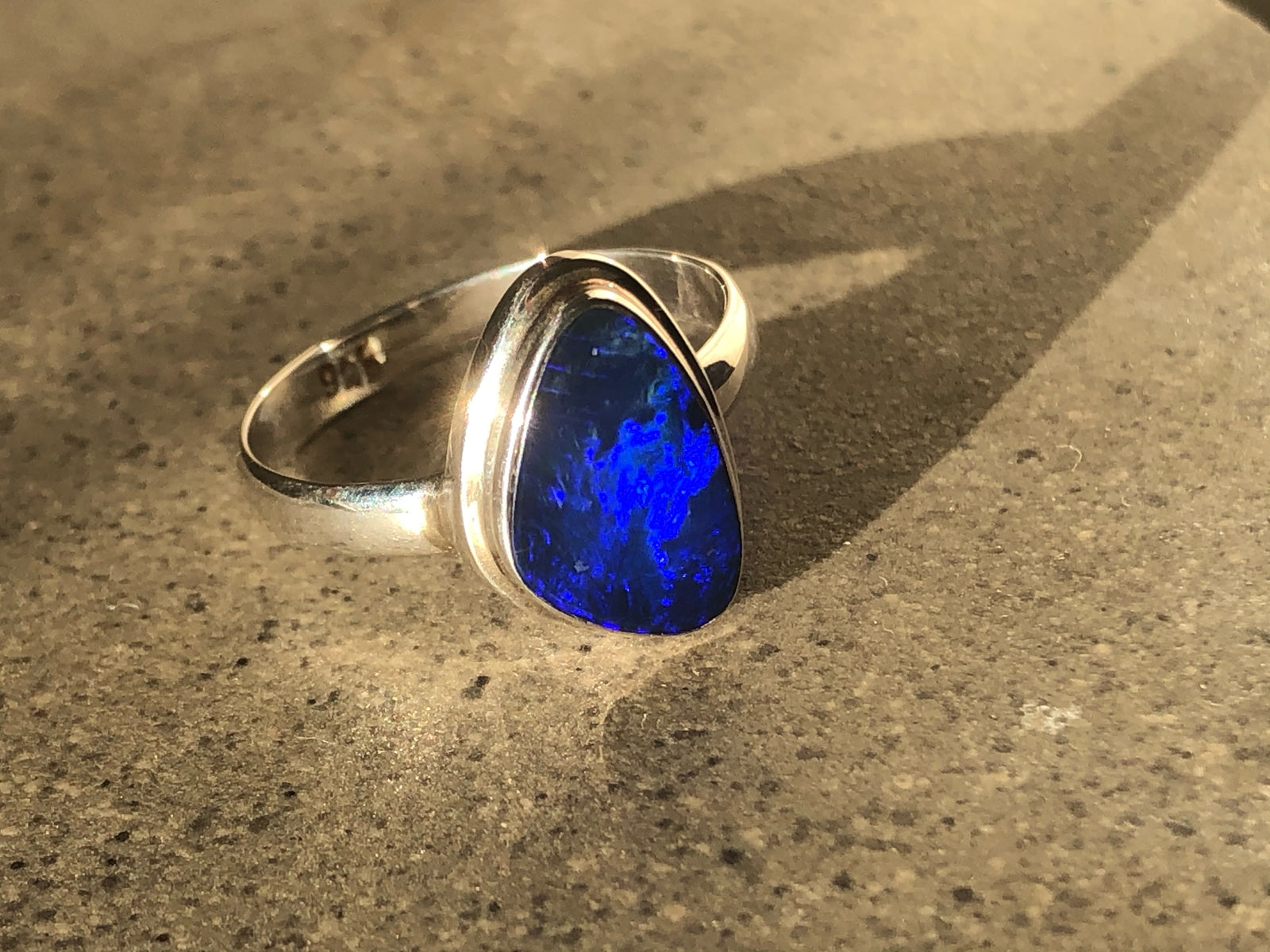 Opal Sterling Silver Ring