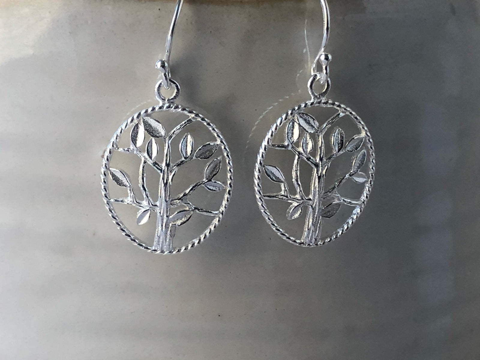 Sterling Silver Tree of Life Earrings Tiger Lily London