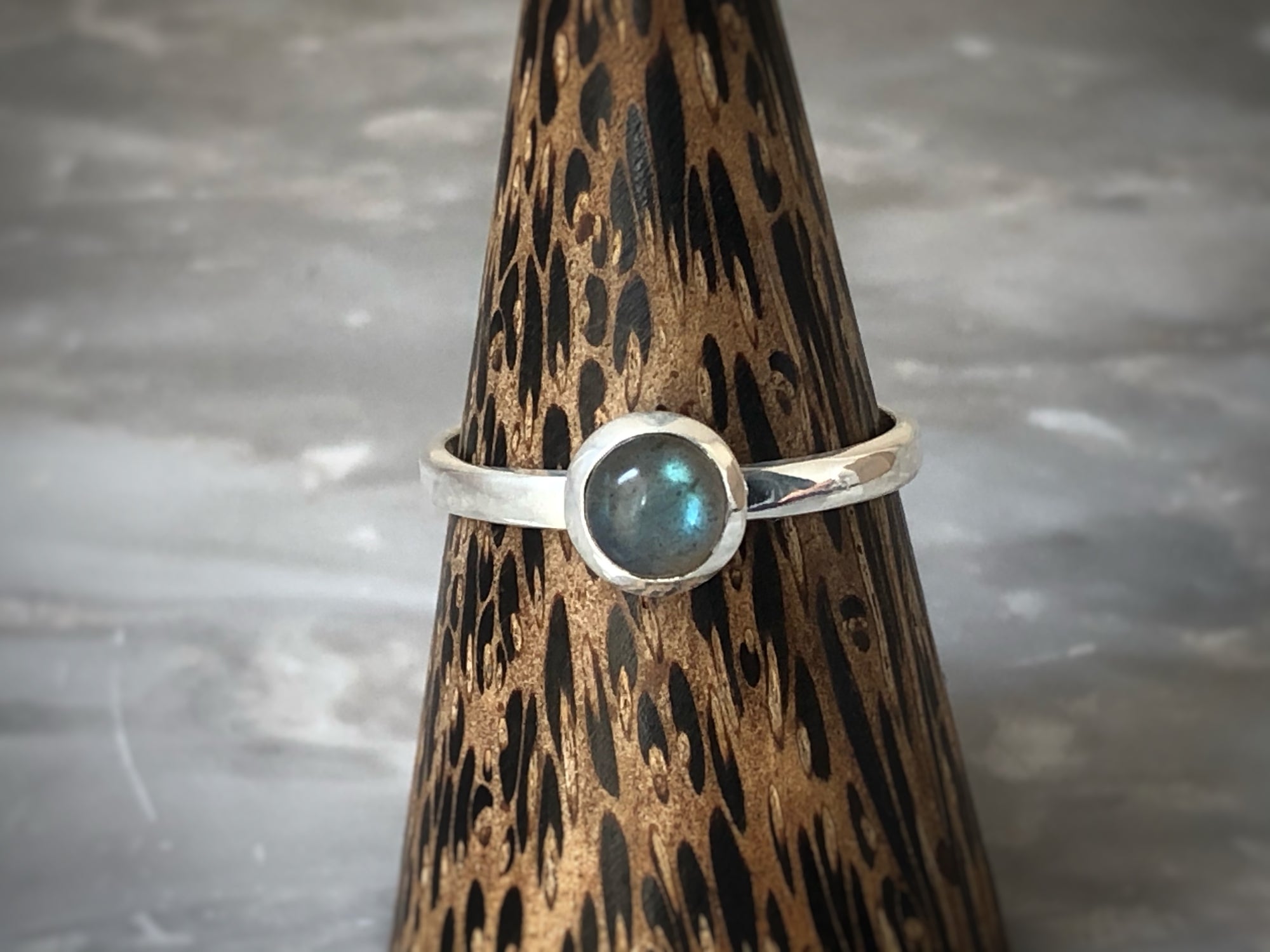 Small Labradorite Sterling Silver Ring