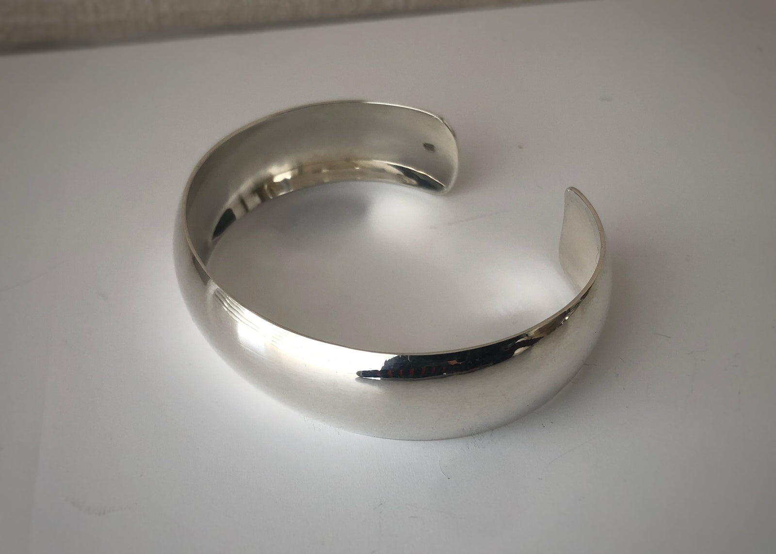 Sterling Silver Solid Cuff Bangle Tiger Lily London