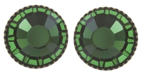 Green Black Jack Flat Stud Earrings