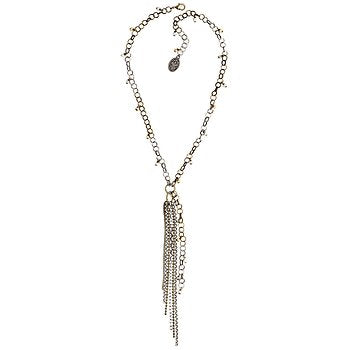 White Jumping Rings Y-Necklace