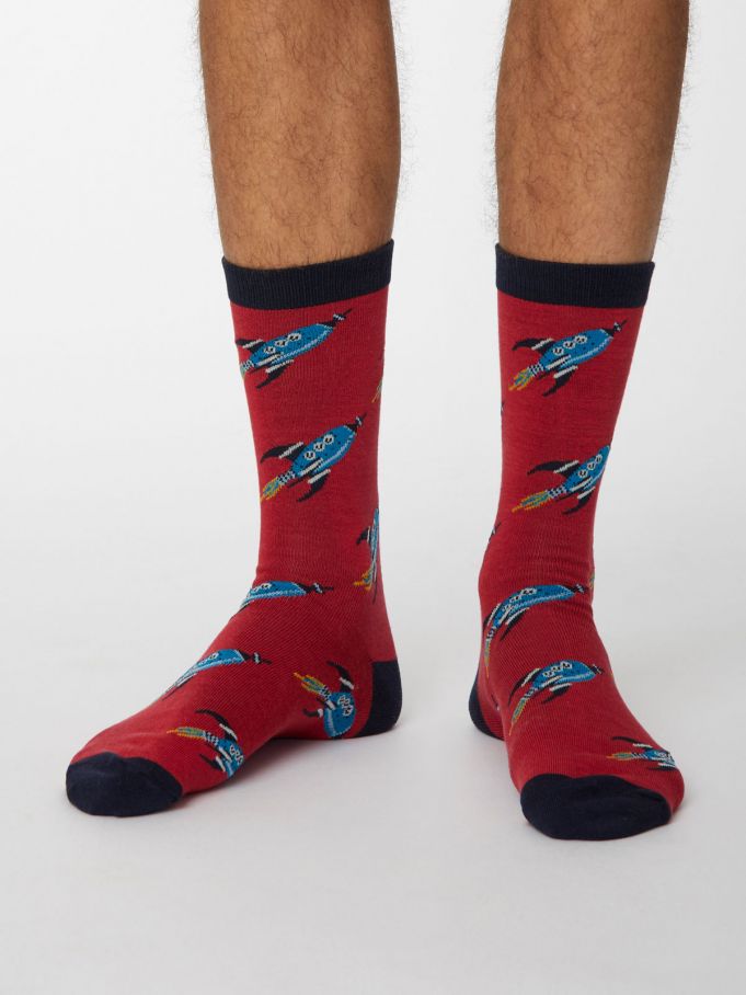 Sustainable and Ethical Galassia Bamboo Space Socks by Thought. Mens