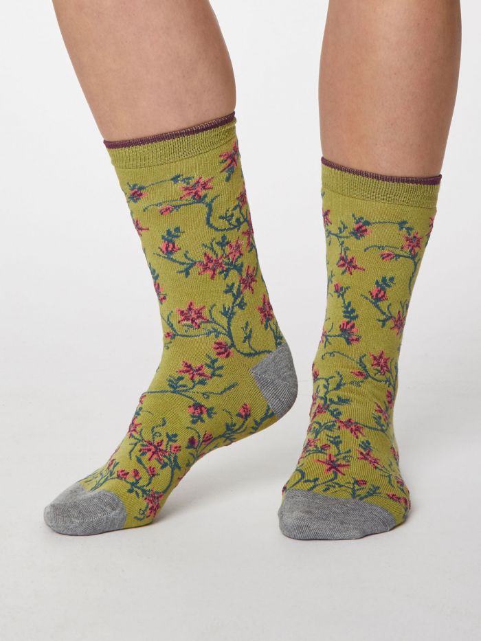 Sustainable and Ethical Floreale Bamboo Socks- Floral by Thought